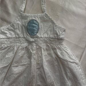 Disney White Dress with Blue Accent